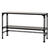 DJラック DJ-1500 幅150×奥行45×高さ90cm 2段 ブラック 70㎏/段