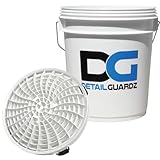 【正規輸入品】DETAIL GUARDZ（ディテール ガーズ） ダートロック（DIRT LOCK）＆DGオリジナルバケツ(ホワイト) 2点セット 洗車傷防止 洗車用品 自動車 グリットフィルター 砂と石の分離 特許取得済み (ホワイト, 18L)