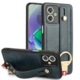 For Motorola moto G64 5G ケース【BAOLINTX】Moto G64 5G ケース 高級PUレザー 携帯ケース 耐衝撃 軽量 薄型 カード収納 横置き機能 対応 指紋防止 カバー マグネット 全面保護 Motorola G64 5G カバー (ブルー)