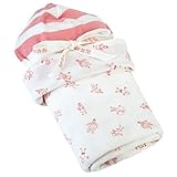 Stroller Blanket & Hat Newborn Gift Set - Little People Pink by Under the Nile [並行輸入品]