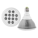 【ノーブランド品】24w 赤青 植物育成LED スポットライト 水耕栽培ランプ 室内用 プラントライト 園芸 室内栽培ランプ 植物育成用660nmLED使用 三つの波長効果 (660nm/630nm/