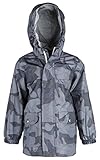 Osh Koshベビー男の子軽量フード付きニットLined Camoウィンドブレーカージャケット US サイズ: S カラー: グレー