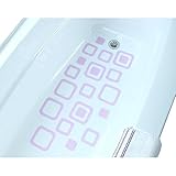 (スリップエックス・ソリューションズ) SlipX Solutions 粘着テープ付き浴槽滑り止めシート 角型 21枚 4.5", 3.25", 2" パープル 382