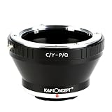 K&F Concept レンズマウントアダプター KF-CYQ (ヤシカ・コンタックスマウントレンズ → ペンタックスQマウント変換)