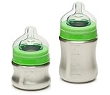 Klean Kanteen - Kid Kanteen Stainless Steel Baby Bottle Bundle - 2 Items: 9-ounce & 5-ounce Bottles 