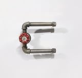 CGN トイレットペーパーフック、バスルームフックスチームバルブ、鉄パイプ工業用水パイプ工業用風レトロシンプルな創造的な長さ20cm 多機能 ( 色 : #1 )