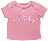 MLB Texas Rangers Player Name And Number Envelope Tee、Milkshakeピンク、12ヶ月