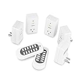 Intey Wireless Remote Control Outlet Electrical Switch 1440W/12A Heavy Duty Exterior Adapter for Hou