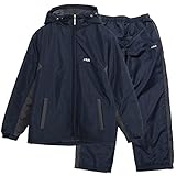 [フィラ] 上下セット 裏フリース ウォームアップスーツ 温かい ウィンドブレーカー スポーツウェア 長ズボン ランニング ジム 通学 ジャージ上下セット カジュアルスーツ メンズ ネイビー 3L