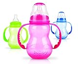 Nuby スタンダードネック・エコボトル 210ml (オレンジ・ライトピンク・イエローのうち1色。色はおまかせ。)