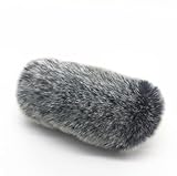 Alpha Depot ウィンドジャマー マイクカバー ウィンドスクリーン 風防 風切り音対策 ショットガンマイク モフモフカバー ノイズ低減【長さ13.5cm】