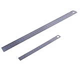 CCINEE　2本セット　ステンレス直尺 　300mm（大）ｘ1　　150mm（小）ｘ1　「ミリメートルとインチの交換表付き」