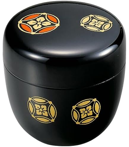 Amazon｜中谷兄弟商会 山中漆器 2.2棗 黒 扇面 33-4803｜茶入・茶壺