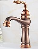 awxjxミキサー水タップ銅ヨーロッパアメリカレトロスタイル単一穴ホットとコールドBasin Golden