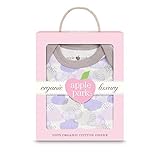 Apple Park Essential有機コットンOnesie Inギフトボックス、ベビーガールズ US サイズ: XS カラー: パープル