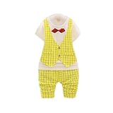 Laparc (ラパルク) チェック アンサンブル Tシャツ ズボン イエロー　ベビー キッズ  ( 80cm 90cm 100cm 110cm ) 半袖 (110cm)