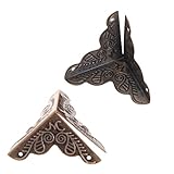 12枚入り アンティーク 三辺のコーナープロテクター 金属 ブラケットプロテクター レトロスタイル 装飾