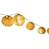 IFLYING ボール型LEDライト ソーラー充電式20球　約5m　クリスマス　お正月 パーティー　イベント　ガーデンライト　装飾品（ホワイト） (暖かい白)