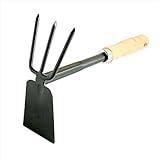 KEM Hand Plow 2 IN 1 Hoe and trident Ho-mi Homi Hommy Trowel for Gardening Weeding weed eliminating 