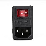 Cewaal 吸気口モジュールプラグ ヒューズスイッチオス電源ソケット 10A 250V 3ピンIEC320 C14