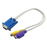 uxcell VGAーRCA Sビデオアダプターケーブル アダプターケーブル コンバーター