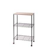 ルミナス ウッドシェルフラック ポール径19mm フリーラック ブラウン 3段 幅59.5×奥行34.5×高さ94cm WS6090-3BR