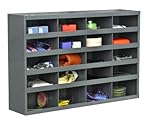 Durham 394-95 Gray Cold Rolled Steel 20 Opening Bin, 33-3/4 Width x 22-1/4 Height x 8-1/2 Depth by D