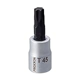 プロクソン(PROXXON) トルクスビットソケット 3/8" いじり穴なし T45 No.83589