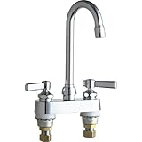 Chicago Faucets 895-ABCP Deck Mount 4-Inch Centerset Lavatory Faucet, Chrome [並行輸入品]