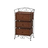 50-3段 ランドリー ブラックアイアン 50cm 3段 収納 RAN-5203BR スチール