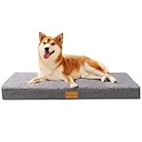Patas Lague 犬 ベッド ペット 犬用ベッド 柔らか 防水 洗える 中型犬 大型犬 ペットベッド 猫 クッション 高反発 取り外せるカバー 滑り止め 通気性 107cm*71cm アイボリー