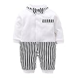 エルフ ベビー(Fairy Baby) ベビーフォーマル セレモニーロンパース 結婚式服 (90, 紺色)