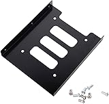 ブラケット ソリッドステートドライブ pc用パーツ ハードドライブ ブラケット 2.5インチHDD/SSD用→3.5インチサイズ変換ブラケット 熱性 金属 マウント アダプター ドック ホルダー (黒)