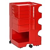 【B-LINE】ビーライン EU正規品 ボビーワゴン【3段5トレイ】レッド Boby Wagon B35 キャスター付 デザイナーズ キャビネット