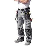 (キャタピラー) Caterpillar C172 トレードマーク ワークパンツ 作業服ボトムス 作業着ズボン (レギュラー丈) 男性用 (36) (グレー/ブラック)