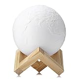 充電式3d印刷EarthランプRGBカラー変更リモート制御タッチスイッチ寝室本棚夜ライトホームデコレーションクリエイティブギフト 5.9 Inches (15cm)