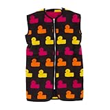 nordic-japan 綿毛布ロングスリーパー(アヒル柄ブラック)【日本製】