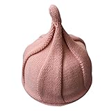 HBF 超かわいい とんがり ニット帽 ねじり帽子 どんぐり 加厚 プラッシュ 防寒 柔らかい ベビー 子ども 赤ちゃん キッズ 女の子 男の子 秋 冬 ピンク
