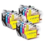 brother用インクカートリッジブラザー用LC411互換プリンターインクLC411-4PK 12本セット(4色セットx3)対応機種：DCP-J526N/J528N/J914N/J915N/J926N-W/J926N-W/B /J928N-B/J1800N/ MFC-J904N/J905N/J739DN/DWN /J939DN/DWN大阪インク
