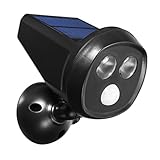 ソーラーライト 2LED アウトドアライト スポットライト ガーデンライト 防水 太陽光パネル充電 玄関先 庭 歩道 照明用