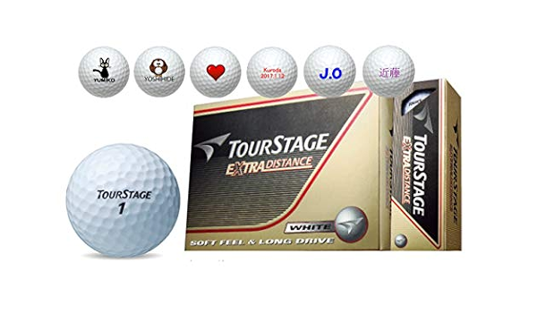 Amazon スピード印刷 オウンネーム付ゴルフボールエクストラディスタンス36個入 株式会社トップ通商 ゴルフボール