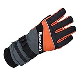 Warmspace 2000mAh　バイク用　アウトドア用品　男女用　電気ヒーター手袋　電池式 (M(オレンジ))