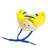 ピントーイ 木のおもちゃ ひも通し ひもひもテントウ (イエロー)