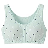 フロントオープンハーフトップ　　サックス系ボタン柄　サイズ:マタニティM