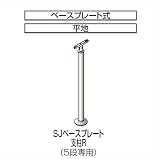 四国化成　手すり　セイフティビーム　SU型　標準タイプ　手すり1段　アール手すり　ベースプレート式　平地　支柱R（5段専用）　SJ-BPRT11SC　被覆タイプ 被覆タイプ