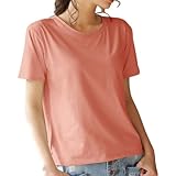 [COTEN] カップ付き 半袖 綿 ブラトップ Tシャツ コットン パッド付きTシャツ レディース (XL, ホワイト)