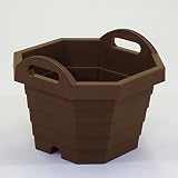 ハンディプランター320八角：ダークブラウン 2個セット[幅32cmm×高さ25ｃｍ] ノーブランド品