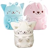 【Amazon商品】ぬいぐるみ骨袋 ペット 骨壷カバー 骨壷ケース ペット骨壷 3.5寸 4寸 犬 猫 ペット かわいい (犬・アイボリー)