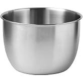 Stainless Steel Mixing Bowl, Kitchen Salad Stainless Steel Mixing Deep Bowl, Anti-flying Design Kitchen Metal Bowls for Cooki