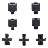 MOMI カメラネジ変換アダプター マイクアクセサリ 変換アダプター 3/8"メス-1/4"オス 1/4"メス-3/8"オス 1/4"メス-1/4"オス 3/8"メス-3/8"オス 変換ネジアダプター 汎用 1/4"オス-3/8"オス 1/4"オス-1/4"オス 3/8"オス-3/8"オス カメラネジ ダブルヘッドスタッド アルミニウム合金 連結ネジ 固定ネジアダプター 撮影補助ツール 7個セット